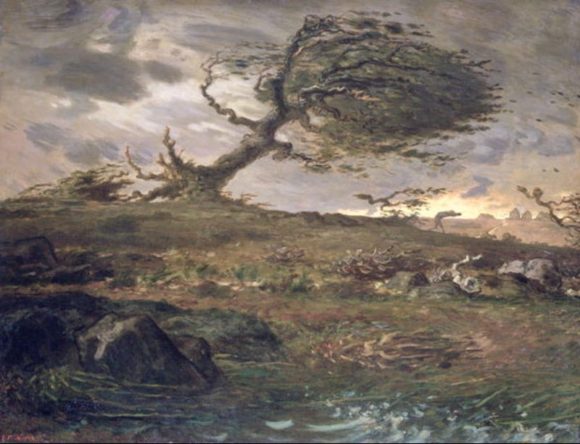 The Gust of Wind, obra pictórica de Jean François Millet